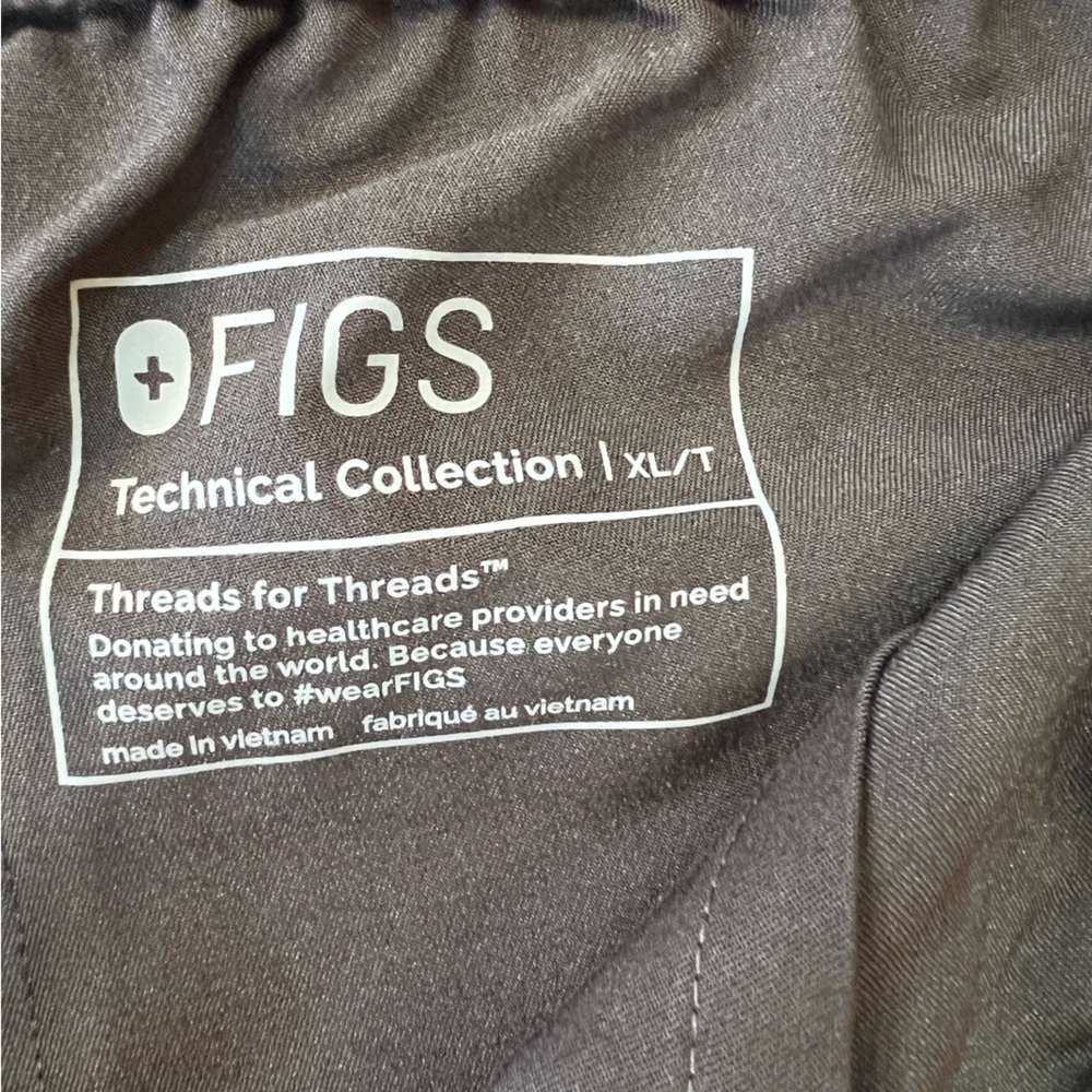 FIGS NWT Cairo Men's Zip Fly Cargo Scrub Pants in Black, size XL/T - Picture 8 of 11
